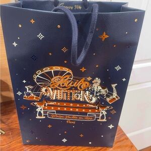 Louis Vuitton Navy Gold Holiday Gift Bag